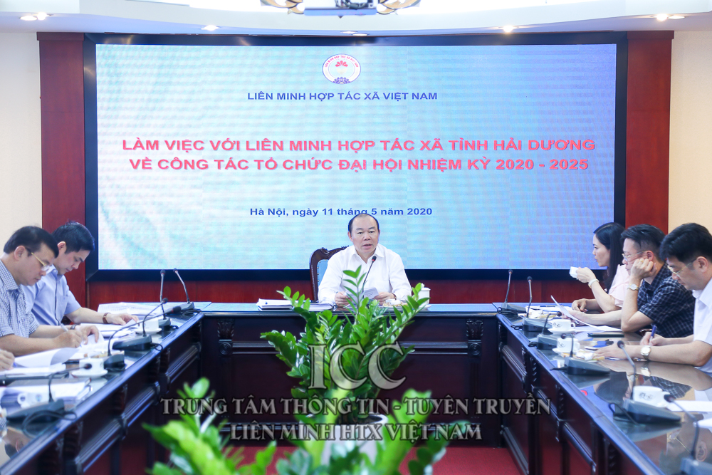 Liên minh HTX Việt Nam làm việc với Liên minh HTX Hải Dương về công tác tổ chức Đại hội Liên minh HTX Tỉnh nhiệm kỳ 2020-2025